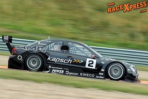 Podium Peter Kox tijdens debuut met DTM Mercedes